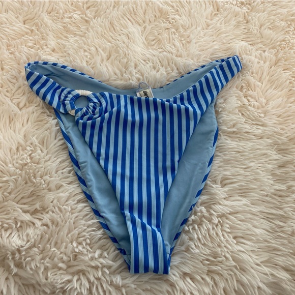 Dippin' Daisy's Other - Dippin' Daisy's Blue Striped Bikini Bottom